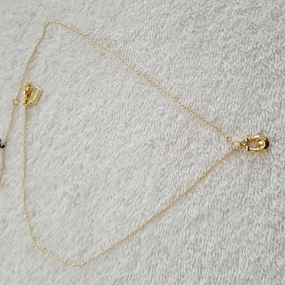 New COACH Chubby C Pendant Necklace - Picture 4 of 9